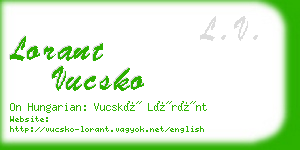 lorant vucsko business card